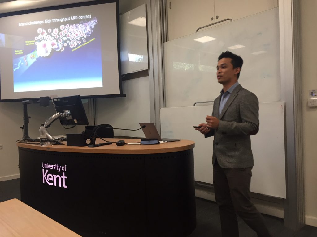 Professor Kevin Tsia giving talk