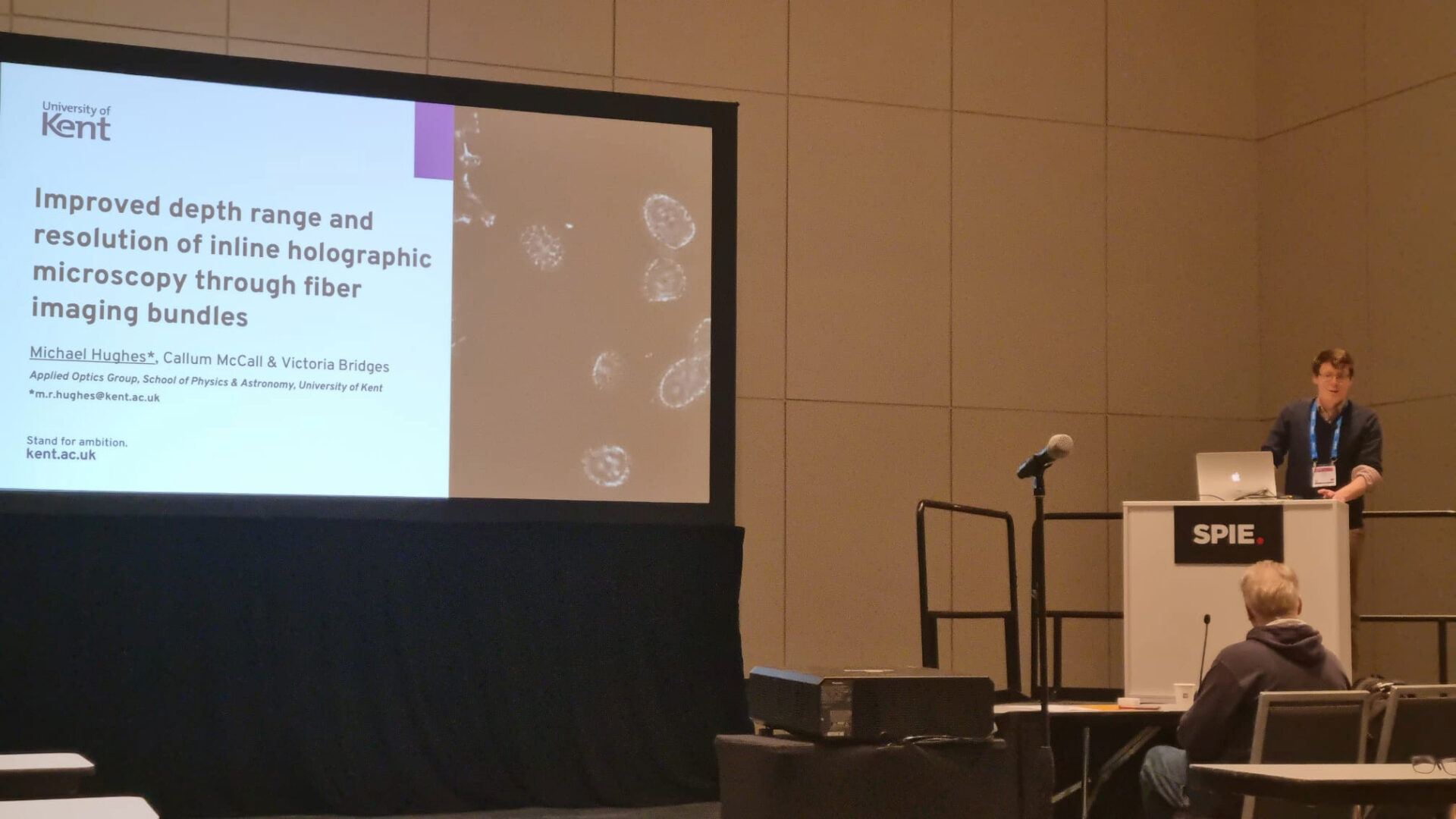 Mike presenting at Photonics West