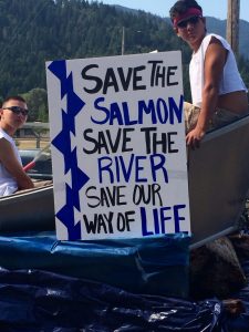 Save the Salmon placard
