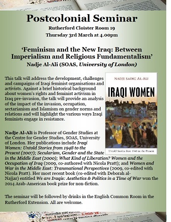 Poster for centre seminar series