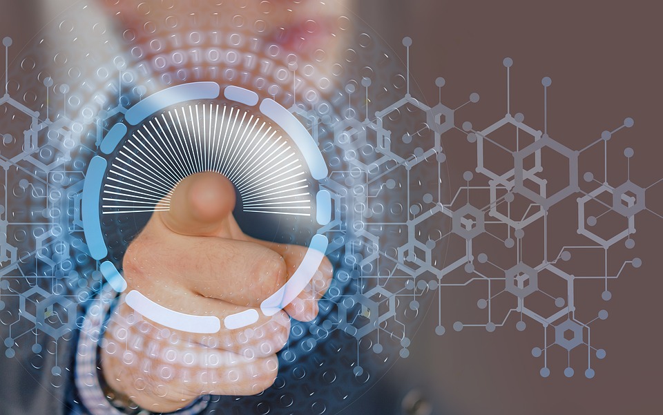 person pressing on a translucent screen