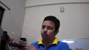 Chiranjib Mitra giving his talk via Zoom