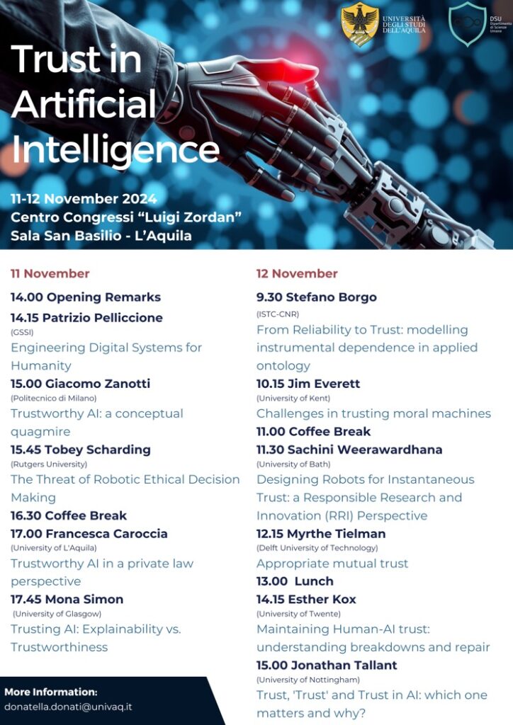 Trust in Artificial Intelligence - Programme