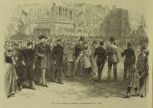 ‘The War: Arrest of English Correspondents at Metz’, Illustrated London News, 20 August 1870.Newspaper Image © The British Library Board. All rights reserved. With thanks to The British Newspaper Archive (www.BritishNewspaperArchive.co.uk).